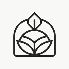 Minimal Hay Bale Outline Logo Design