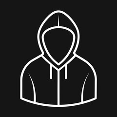 Minimal Hoodie Outline Logo Design