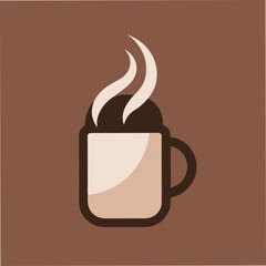 Minimal Hot Chocolate Mug Logo Design