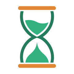 Minimal Hourglass Timer Icon Logo Design