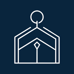 Minimal Jacket Hanger Outline Logo Design