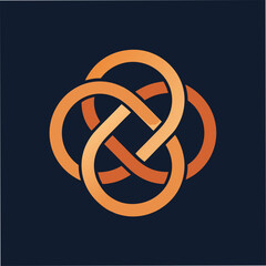 Minimal Knot Interconnection Logo Design