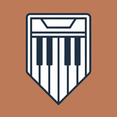Minimal Keyboard Outline Logo Design