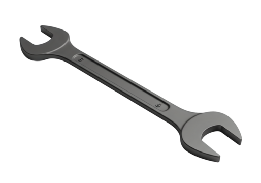 Professional Wrench A Detailed CloseUp on transparent background