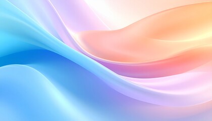 Fototapeta premium 流れるような柔らかな色彩：パステルカラーが織りなす抽象的なグラデーション背景Generated image