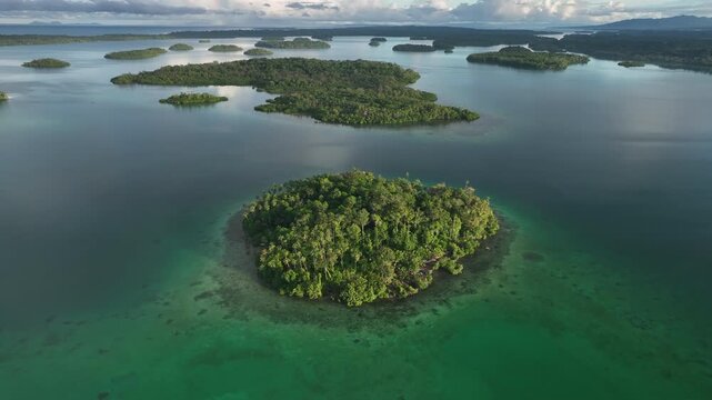 Sunrise views over Vona Vona Lagoon in Solomon Islands