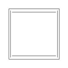 Fototapeta premium Black thin line square frame element..