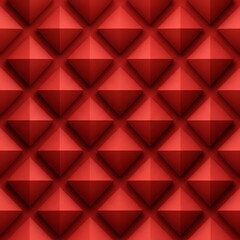 Symmetrical Red Pyramids A Detailed Textured and Geometric Pattern