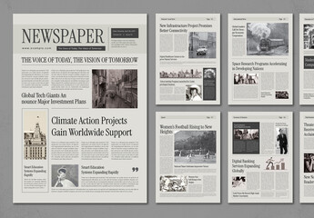 Classic Vintage Newspaper Design Template