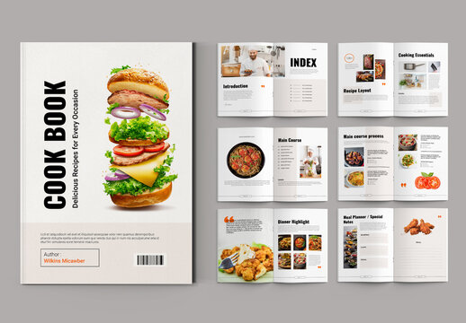 Cook Book Template Brochure Layout