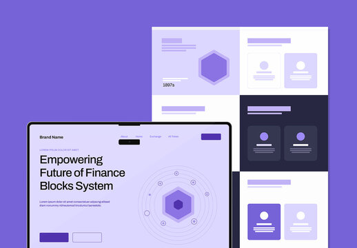 Crypto Currency Landing Page Wireframe Design