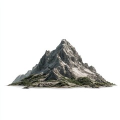 Majestic Isolated Mountain Landscape Surrounded by Lush Greenery