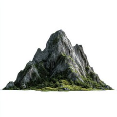 Majestic Rocky Mountain Peak Surrounded by Lush Greenery and Trees