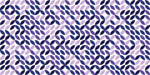 Seamless Abstract Leaf Pattern with Navy Blue and Lavender Shapes – Elegant Repeating Geometric Design, Fabric, Wallpaper, Packaging, and Modern Digital Background
