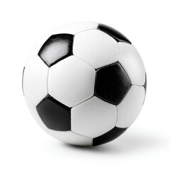 Black and white soccer ball, isolated on white