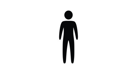 a simple human figure standing upright silhouette
