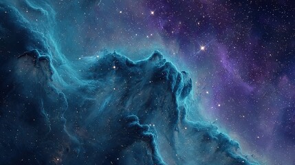 Abstract Nebulae With Deep Space Colors