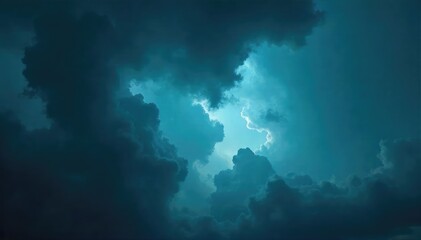 Dramatic Swirling Storm Cloudscape Ominous Heavy Rain and Apocalyptic Sky