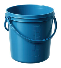 Plastic bucket with measurement markings