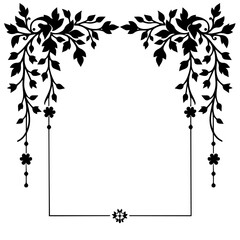 black and white floral frame, frame, floral, flower, vector, leaf, design, border, decoration, pattern, illustration, nature, plant, art, silhouette, ornament, vintage, tree, branch, card, black, spri