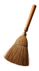 Natural bristle broom with detachable handle