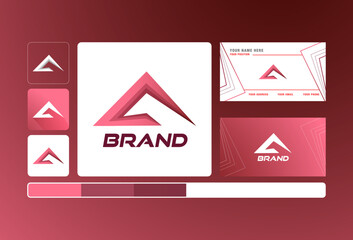Modern, minimalist A Logo design and business card