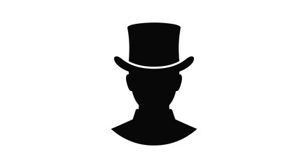 man wearing top hat and bow tie silhouette