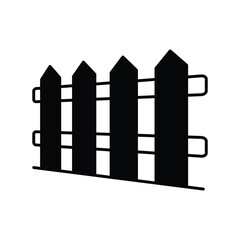 Fence icon with white background vector stock illustration
