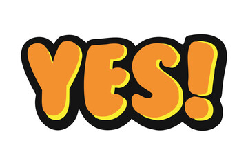 YES Bold Orange PNG