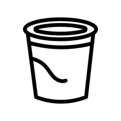 Yogurt Cup Line Icon of Breakfast Foods Icon Set