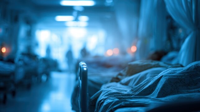 Overcrowding in hospitals highlights systemic stress, where limited capacity compromises treatment quality and patient well-being.
