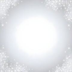 Clean White Backdrop with Sparkling Silver Corners
