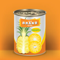 Design of canned packaging for pineapple
