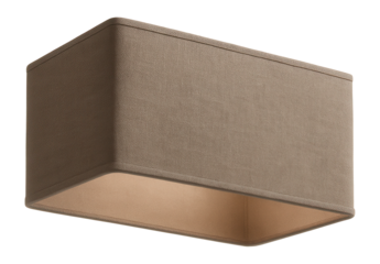 Rectangular fabric ceiling shade in taupe