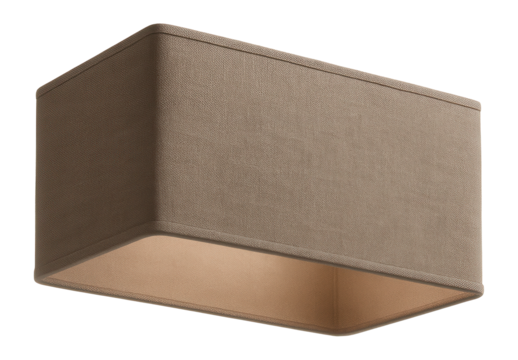 Rectangular fabric ceiling shade in taupe