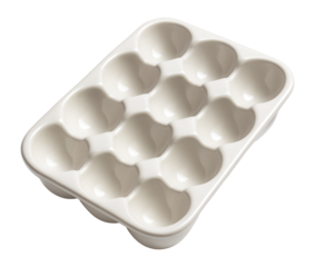 Ceramic egg holder with dozen slots