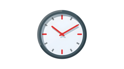 A clock with the hands at the numbers 3 and 9