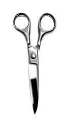 Chrome Scissors on Transparent Background