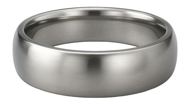 Titanium wedding band with simple elegance