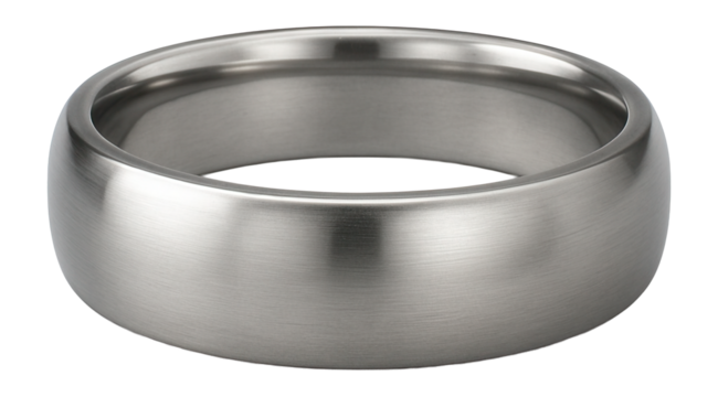 Titanium wedding band with simple elegance