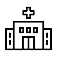 Fototapeta premium Hospital Assistance Line Icon of Travel Safety Icon Set