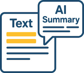 Smart annotation highlight with AI summary bubble illustration