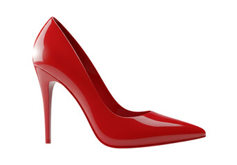 Elegant Red High Heel Shoe Symbol of Fashion and Femininity