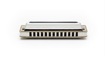 Harmonica Isolated on White Background