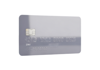 Generic Credit Card Mockup with EMV Chip for Financial Concepts