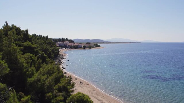 view of the sea from the top of the hill