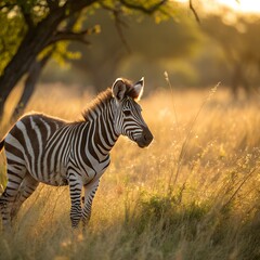 zebra in the wild