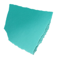 Obraz premium Ripped edge of a turquoise paper fragment