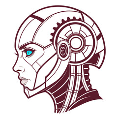 human head with brain