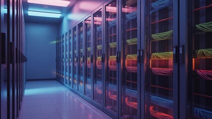Data Center Server Room Network Cables